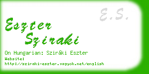 eszter sziraki business card
